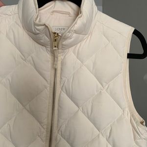 J.Crew cream quilted vest